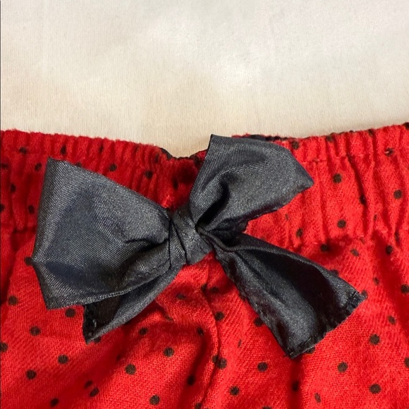 Boxercraft Red Pyjama Shorts Black Polka Dot Ruffles Bow Youth Size S (6-8) - Picture 4 of 10